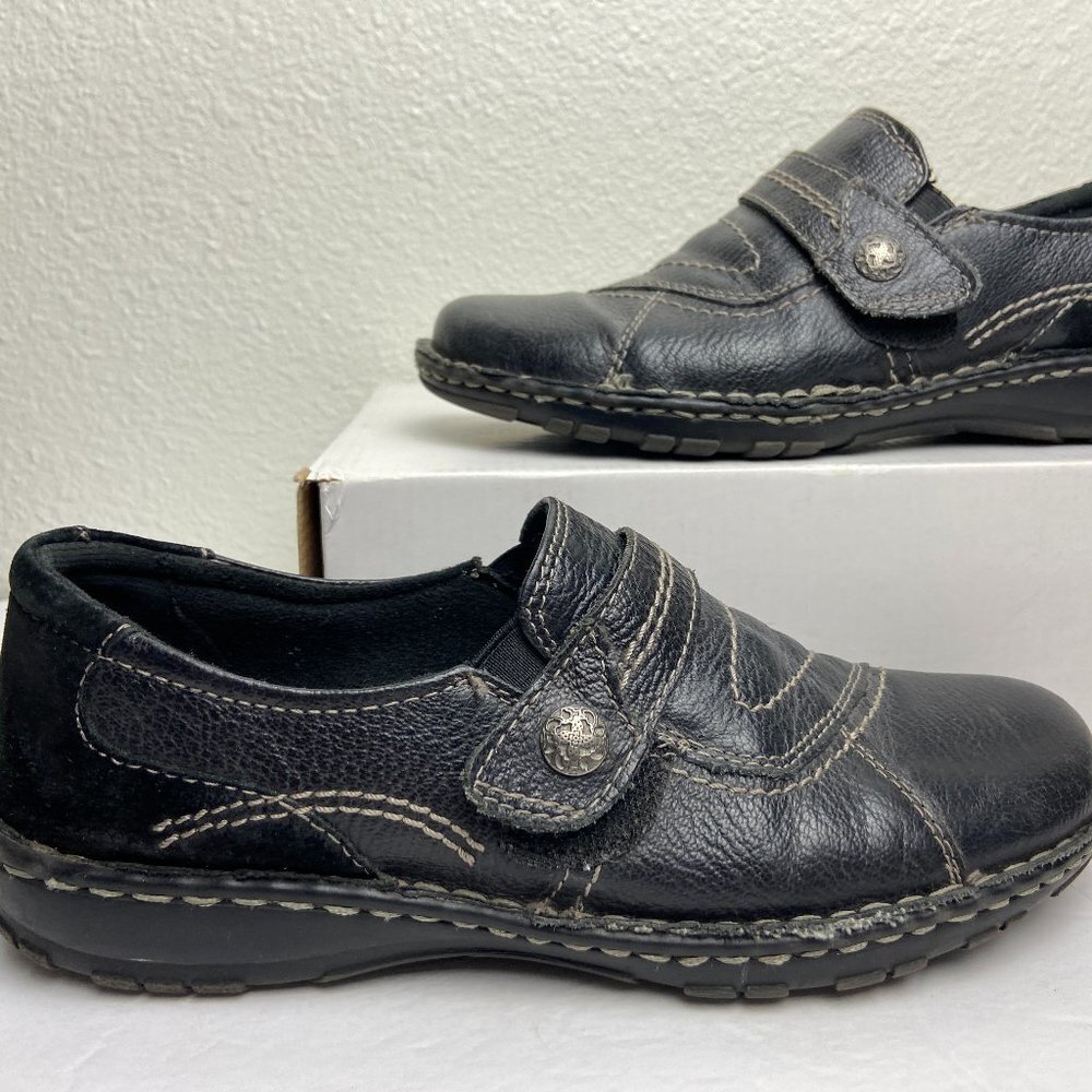 Earth Origins Black leather Slip on Mary Jane shoes size 9